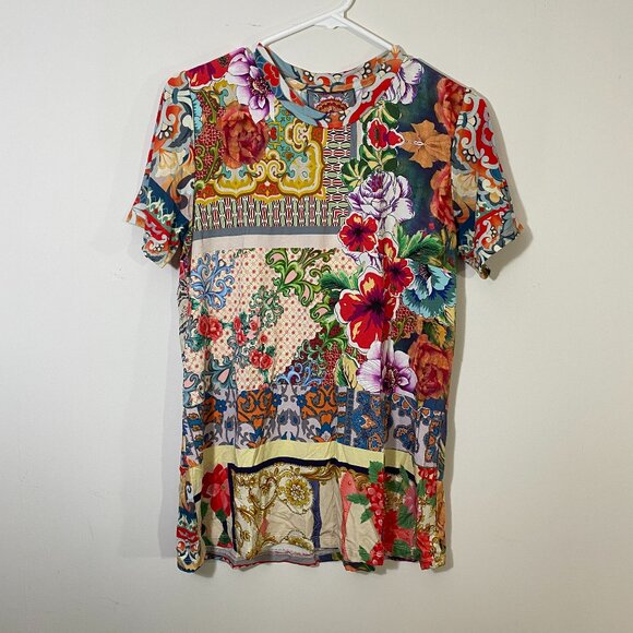 Johnny Was - Crewneck Floral Catalina Favorite Tee - Picture 1 of 3